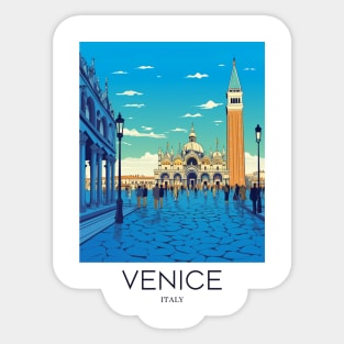 A Pop Art Travel Print of Venice - Italy Sticker